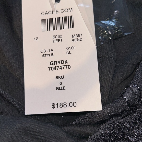 New with tags. Formal dress. Gray/Silver with petit beading, sequins, and lace. - Picture 6 of 6